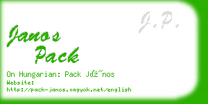 janos pack business card